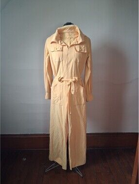Vintage 60s Jumpsuit, Banana Yellow Disco Coveralls Sz S/m Handmade Mod Gogo